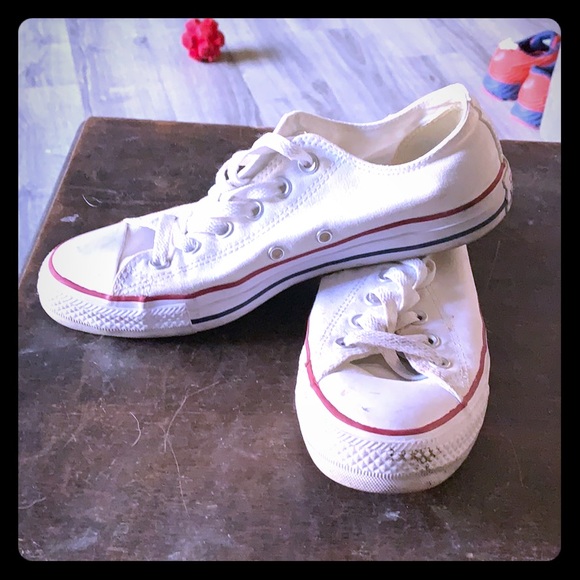 Converse Shoes - Converse red white and blue low tops